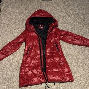 G-Star Women's Cherry Red Puffer Coat